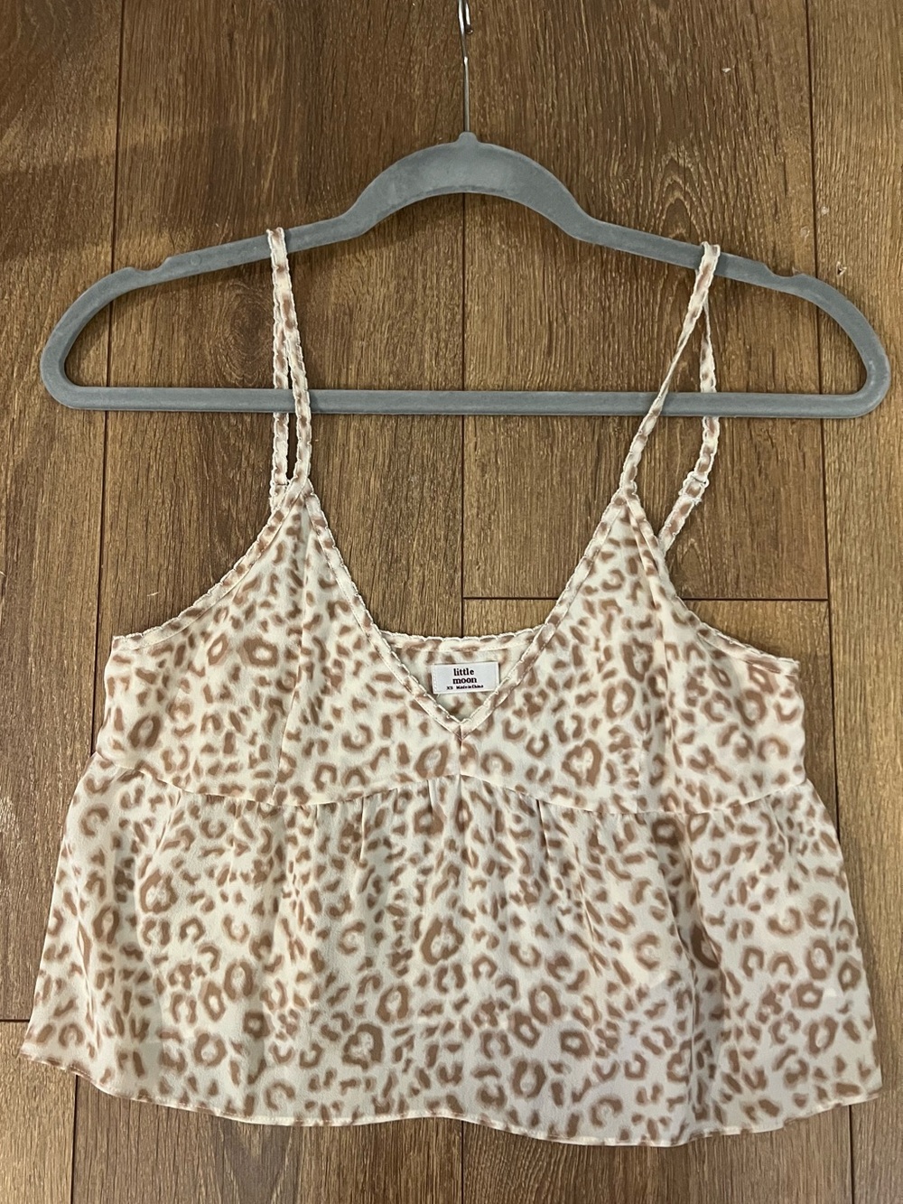Aritzia Little Moon Leopard Print Babydoll Cami Top XS